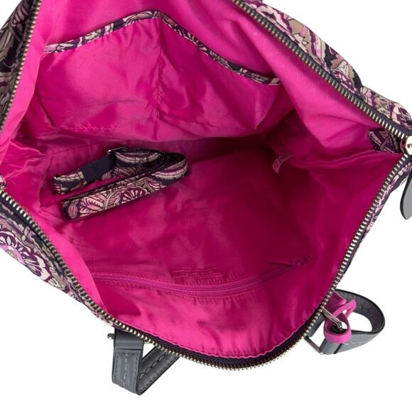 Vera Bradley Purple Gray Mandala Nylon Tote Large - Picture 6 of 6